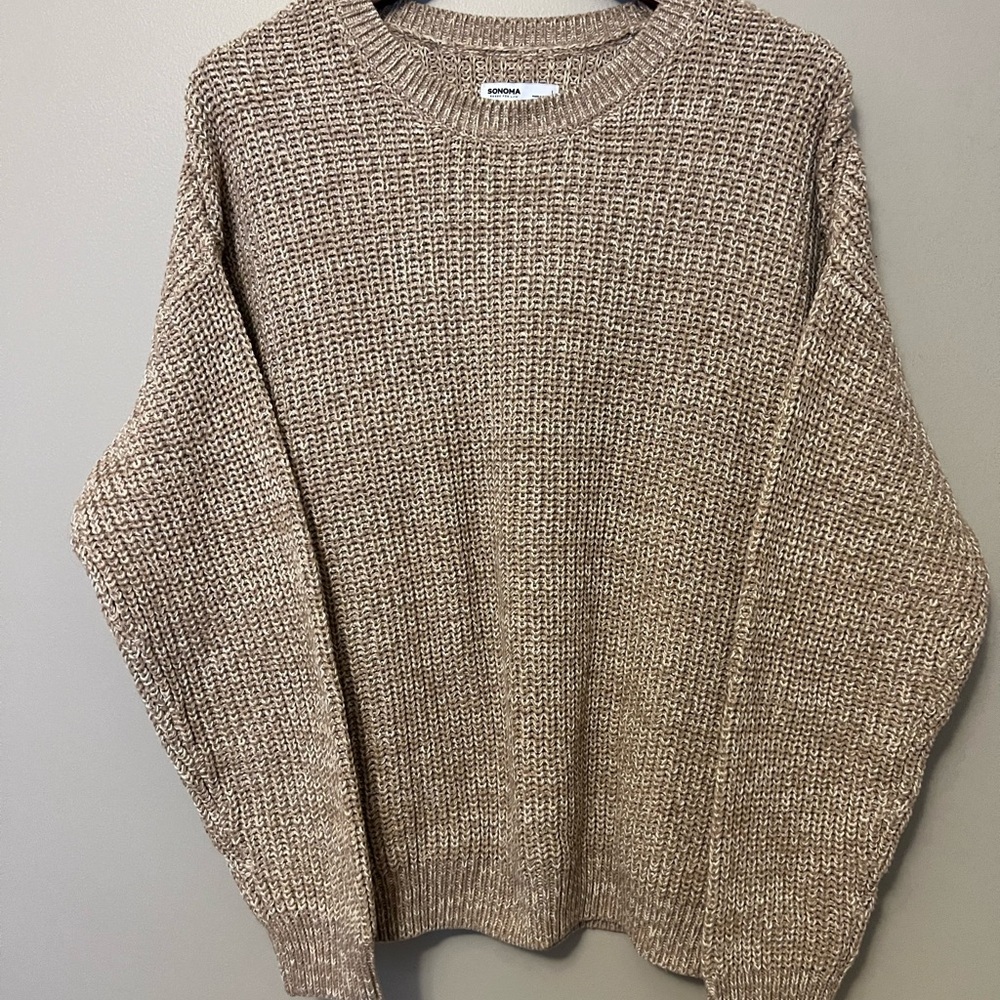 Sonoma‎ shaker sweater with oversized fit in soft cotton blend womens size Large